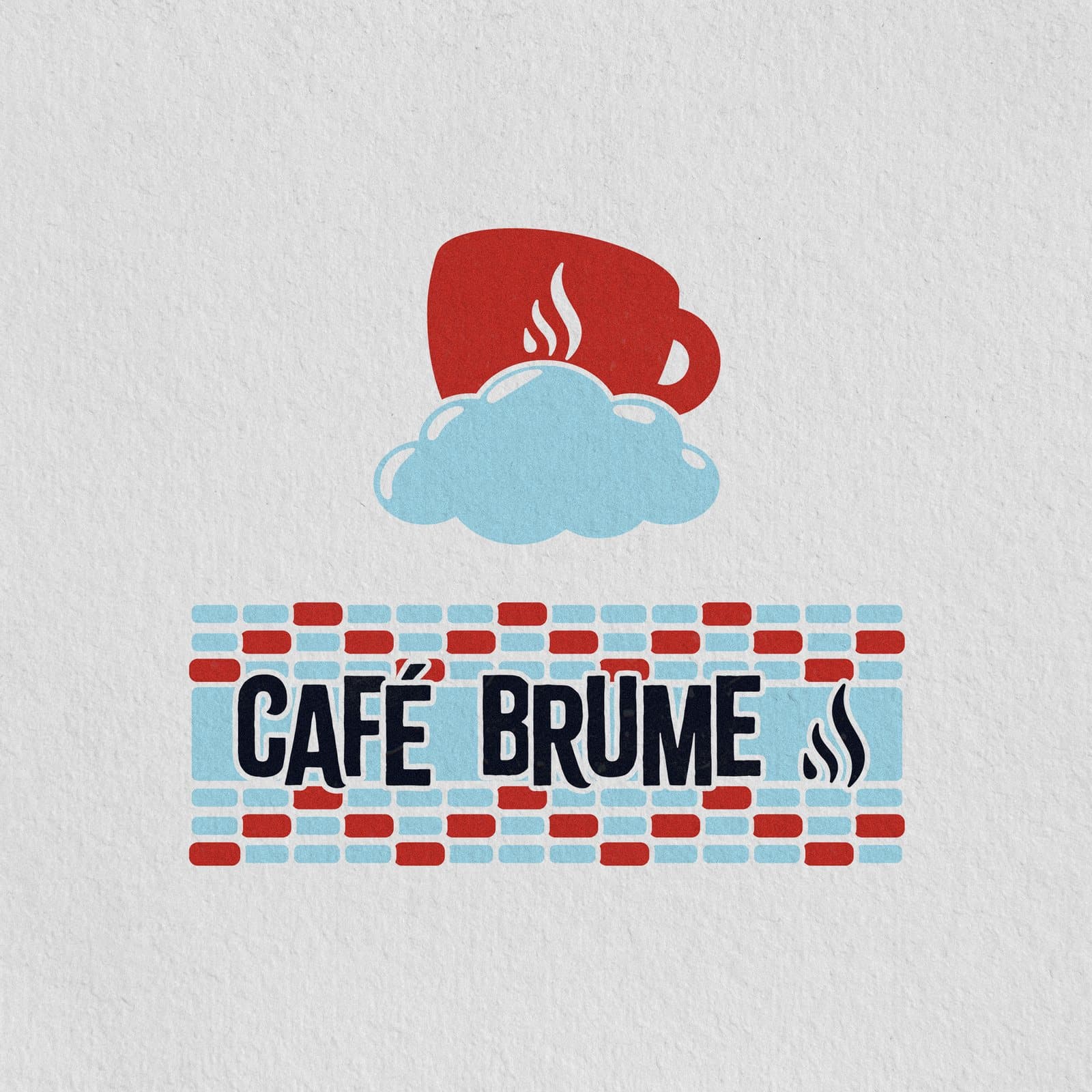 Logo Café BRUME sur papier texturé